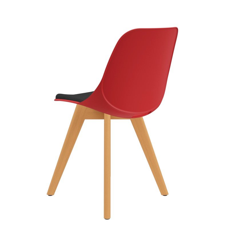 Cadeira Quick com estofado e base em madeira  Imagem 3