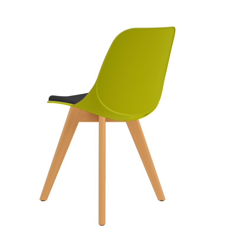 Cadeira Quick com estofado e base em madeira  Imagem 5