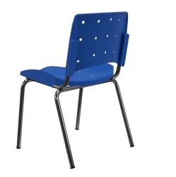 Cadeira Ergoplax Slim estrutura fixa cor Azul
