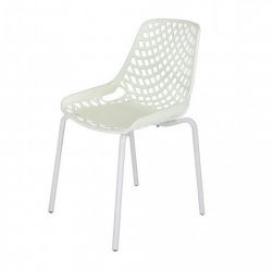 Cadeira Beau Design com braços e base fixa 4 pés
